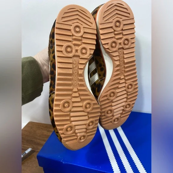 NIB Sz 6 Adidas originals SL 72 OG Animal Print Sneakers brown black Orange - Picture 7 of 10